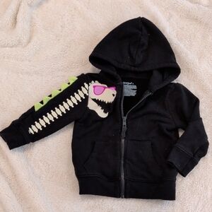 Cat & Jack Black Hoodie with Dinosaur Design